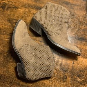 Mossimo Brown/Tan Western Studded Ankle boots